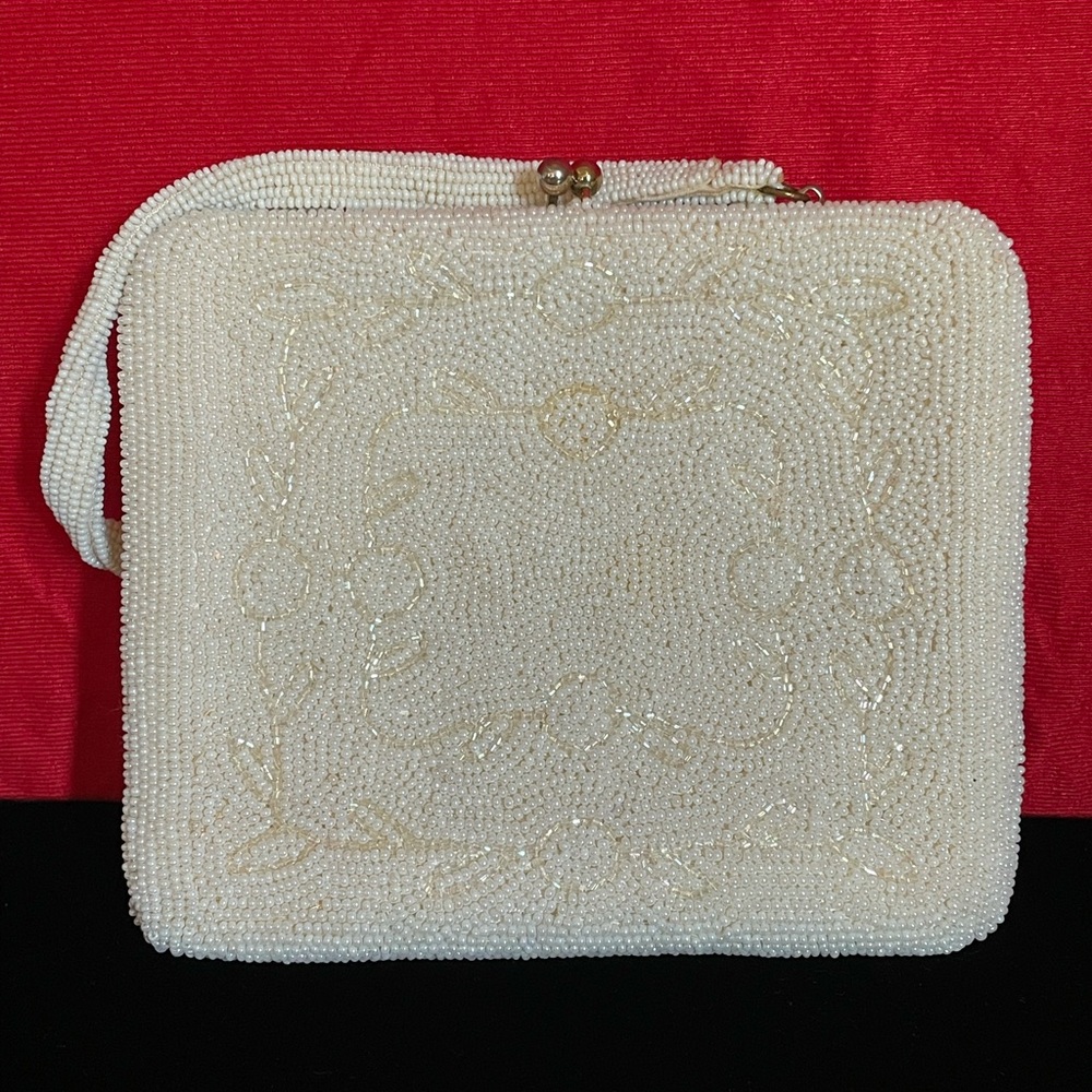 Vintage beaded clutch (hand made in Japan)